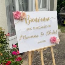 Mariage Hochzeit Willkommensschild Vinyl Aufkleber Benutzerdefinierte Texte Hochzeit Geburtstag Parteien Aufkleber Einzigartige Hochzeit Spiegel Aufkleber Wandkunst