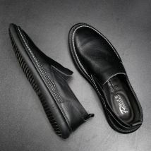 New High End Men Genuine Cow Leather Casual Shoes Spring Autumn Slip-on Leisure Comfortable Flat Shoes Trend Luxury Loafers