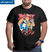 Freizeit Asterix Und Obelix T-Shirts Männer O Hals Baumwolle T Shirt Kurzarm Big Tall T-shirts Plus Größe 4XL 5XL 6XL Tops