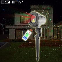 ESHINY All'aperto IP65 R & G Laser In Movimento Stellato Stelle di Telecomando Del Proiettore di Natale Del Partito Casa Della Parete Albero di Paesaggio del Giardino della Luce b201N6