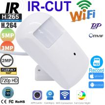 Camhi Onvif 1080P 5MP Onvif HD Pir Style RTSP Wifi IP Security Wireless 940nm Night Vision Covert Camera Sd Card Slot&Audio