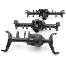 KYX Racing Vorder- und Zwischen- und Hinterachsgehäuse Achsgehäuse mit Differentialabdeckung für 1/10 RC Crawler Car Traxxas TRX-6 TRX6