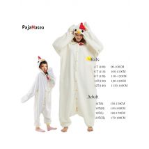 White Rooster Kids PAJAMASEA Animal Onesie Child Halloween Costume Girl Cartoon Cosplay Adult Funny Novetly Raccoon Kigurumi
