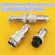 1set GX16 Butting Docking Männlich & Weiblich 16mm Rund Luftfahrt Buchse Stecker 2/3/4/5/6/7/8/9/10 Pin Draht Panel Anschlüsse