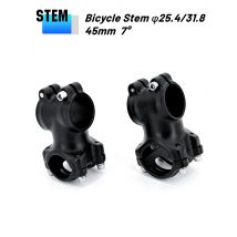 Bicycle Stem 7 Degree 45mm Ultralight Stem 25.4/31.8mm Mountain Road Bike Stem CNC Machined Matte Stem Bike Part MTB Bike Stem