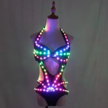 Volle Farbe Pixel Led-leuchten Jacke Mantel Jazz Bar Ds Neue Sexy Anzug Dj Bikini Nachtclub Gogo