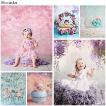 Neugeborenen Kinder Geburtstag Porträt Hintergrund Für Fotografie Infant Abstrakte Floral Foto Hintergrund Studio Kunst Blumen Photocall