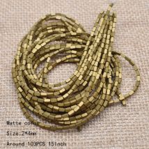 Yanqi Natürliche Stein Perlen Überzogene Matte Farbe Hämatit Perlen Quadratische Form Perlen für schmuck Machen Diy Dull Polnischen Matte Ohrring