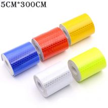 CHIZIYO 5x300cm Red White Blue Yellow Reflective Strip Car Stickers Reflector Trucks Motorcycle Safety Warning Reflective Tape