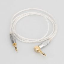 Audiocrast 8-adriges versilbertes 3,5 mm auf 3,5 mm Kabel, Aux-Stecker, Audio-Eingangskabel, Lautsprecherleitung für Kopfhörer, Sound, PC-Ohrhörer
