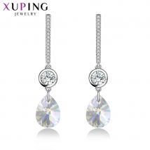 Xuping Schmuck Wasser Tropfen Geformt Baumeln Kristall Ohrring für Damen Geburtstag Party Geschenk A00607417
