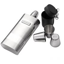 17 Unzen großes EHRLICHES großes Flachmann-Set aus Edelstahl 304 mit kleinem Tassentrichter, Weinkanne, tragbare große Wasserflasche 205 mm * 83 mm