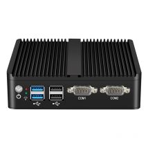 Lüfterloser Mini-PC IPC Intel Celeron J4125 Dual Gigabit Ethernet 2x RS232 HDMI VGA mPICE WiFi 4G