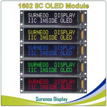 Echtes OLED-Display, 2,26 Zoll 1602 162 Zeichen IIC I2C Weiß Gelb OLED-LCD-Modul-Display LCM-Bildschirm KS0066 für Arduino STM32