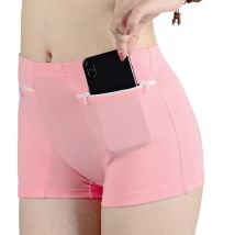 Frauen Sicherheit Kurze Hosen Weiche Solide Shorts Boxer Sommer Unter Rock Shorts Mit Zipper Taschen Femme Unterwäsche Sicherheit Shorts