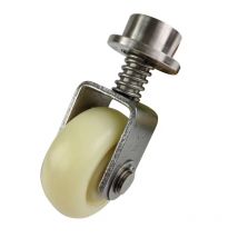 Falttür 3" Universalrad, mit Federpuffertyp Nylon Universalrad, Stütz-Nylon-Lagerrolle aus 304 Edelstahl
