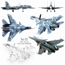 4D Su-33 Trägerbasierter Kämpfer Montage Flugzeugmodell Puzzle Baustein Kinderspielzeug Geschenkfigur Maßstab 1:165