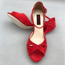Klassische Rote Flamenco Dance Schuhe Argentinien Tango Schuhe practice schuhe MST6226ARS Leder Harte Sohle 7,5 cm 9cm ferse verfügbar
