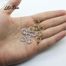LKERAN Innere 6 mm Mini 10 Stück runde Strass-Schnallen, Kristall-Dekor, Hochzeit, passend für Band und Schuhgürtel, Kleidung, Schnallen