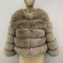 2019 neue stil Winter frauen pelzmantel länge 50cm Echt fuchs leder jacke Hohe qualität fuchs mantel