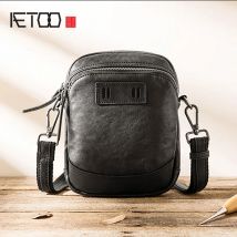 AETOO männer schulter taschen, mini leder messenger taschen, casual leder männer taschen