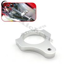 Silver Accessories Aluminum Steering Damper Fork Frame Mounting Clamp Bracket Foot Fixer for Motorcycle Bike Modification