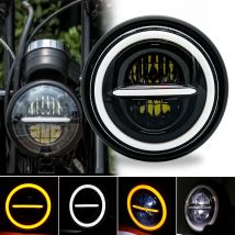 Luce a testa tonda universale da 7.5 "per faro moto Cafe Racer Bobber Honda da 7.5 pollici a LED