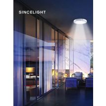 LED Motion Sensor Round Panel Ceiling Lamp Light Fixture 18W with Light Sensor and PIR Motion Detector Dual Mode Switchable