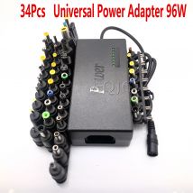 Universal-Netzteil 96W 12V bis 24V einstellbares tragbares Ladegerät für Dell Toshiba HP Asus Acer Laptops EU-Stecker