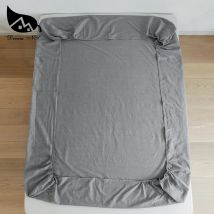 Traum NS 100% Baumwolle blätter Super Weiche parure de lit Kühlen Sommer Einfache Wasser baumwolle licht grau Ausgestattet Blatt 120x20 0/180x200cm