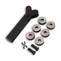 7-teiliges Rändelwerkzeug 0,5/1/2 mm Diagonal Dual Wheel Linear Rändel-Set Stahldrehmaschine Cutter Rad Rändelwerkzeug-Set