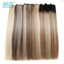 BHF 100% Menschenhaar Spinnt Gerade Russische Remy Natürliche Haar Schuss 1 stück 100g Schwarz Braun