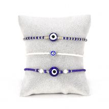 Rinhoo Lucky Blue Eye Hamsa Pendant Bracelet Classic Turkish Evil Eye Charm Bracelet for Women Handmade Friendship Jewelry Gift
