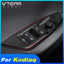 Vtear für skoda kodiaq auto fensterheber schalter innen bedienfeld rahmen abdeckung verkleidung lünette tür armlehne zubehör auto-styling