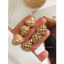 New Arrival Gold Heart Alloy Metal Buttons For Needlework Clothing Women Coat Suit Cardigan 6PCS Sewing Button KD875