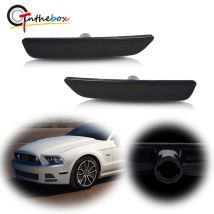 Gtinthebox 2pcs geräucherte/klare Linse Auto Front stoßstange Seiten markierung leuchte Abdeckung Gehäuse für 2014-2018 Ford Mustang, keine Glühbirne/Steckdose