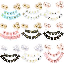 1set Glücklich Geburtstag Brief Banner Rose Gold Konfetti Luftballons Junge Mädchen Geburtstag Helium ballon Baby Shower Party Gefälligkeiten