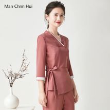 Frau schönheit salon Uniformen Massage Sauna fußbad Arbeitskleidung Schönheit Kleidung Kosmetikerin Arbeit Kleidung uniforme Spa uniform