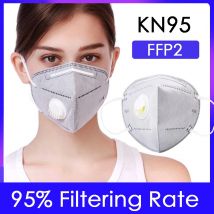 KN95 Staubdicht Anti-nebel Und Atmungsaktiv ffp2 Gesicht Masken Filtration Mund Masken 5-Schicht Mund Muffel Abdeckung Maske PM038