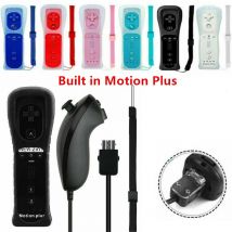 Wireless Gamepad Fernbedienung gebaut in Motion Plus + Nunchuk 2 in 1 Für Nintend Wii Controller Joystick Silikon Fall