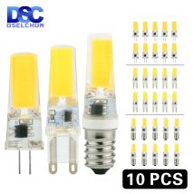 10 teile/los LED G4 G9 E14 3 W 6 W Glühbirne AC/DC 12 V 220 V LED Lampe COB Scheinwerfer Kronleuchter Beleuchtung Ersetzen 30 W 60 W Halogen Lampen