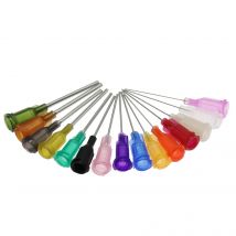 25 Stück 1 Zoll Schraube Präzisionsspitzen Flüssigkeitsspender Spritzennadel Edelstahlrohr Stumpf 14G 20G 30G, Messgerät Kleber