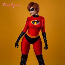 Mr Mrs Incredibili Cosplay Elastigirl Hulk Spider Famiglia Adulto Vestito per bambini Tuta Tuta Costumi di Halloween per le donne