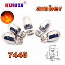4pcs T20 turn signal bulb 7440 invisible Silver Chrome7443 12v21/5w rear tail lamp w21w amber automobile halogen bulb