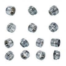 Silber 1/2 M20 M22 M24 Gewindeanschluss Messing M16 M17 M18 M19 M28 M32 Wasserhahnanschluss für Wasserhahnadapter 1 Stück
