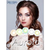 Dreamgirls Aurora Series Soft Contact Lenses 1Pair 2Pieces For Cosmetic For Daily Use Yearly Disposable Yellow Gray Brown Green