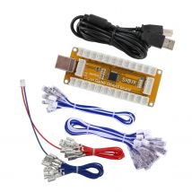 Sj @ jx Arcade-Spiel USB-Encoder Null Verzögerung Gamepad LED-Taste Joystick-Controller für Nintendo Switch PC PS3 Himbeer Pi