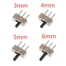 20 Stück SS12D00 Unterbrecher Ein-Aus-Mini-Schiebeschalter 3-polig 1P2T 2 Position Hochwertiger Kippschalter Grifflänge: 3 mm/4 mm/5 mm/6 mm