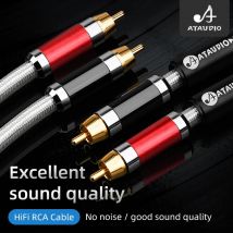 Hifi 2RCA Kabel Hohe Qualität Kupfer und Silber RCA Männlich zu Männlichen Draht Für CD und