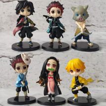 6pcs Demon Slayer Anime Characters 7cm Figure Cake Decor Anime Cartoon  Kamado Nezuko Agatsuma Figure Doll Ornament